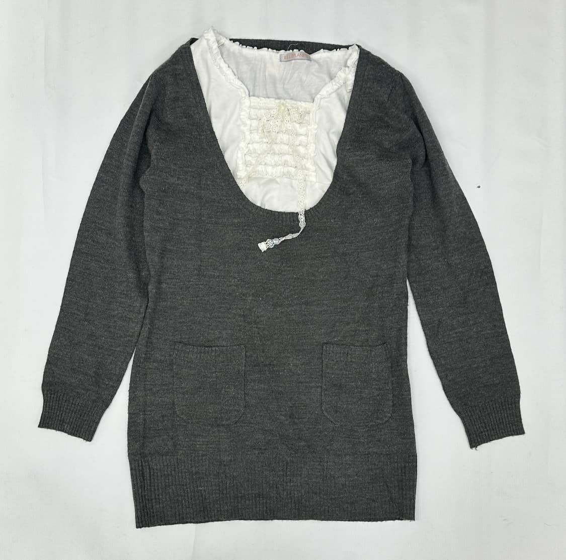 🩶사와코의 외출복 코디세트🩶체크 레이스 니트 히메갸루 그런지 러블리 상품이미지3