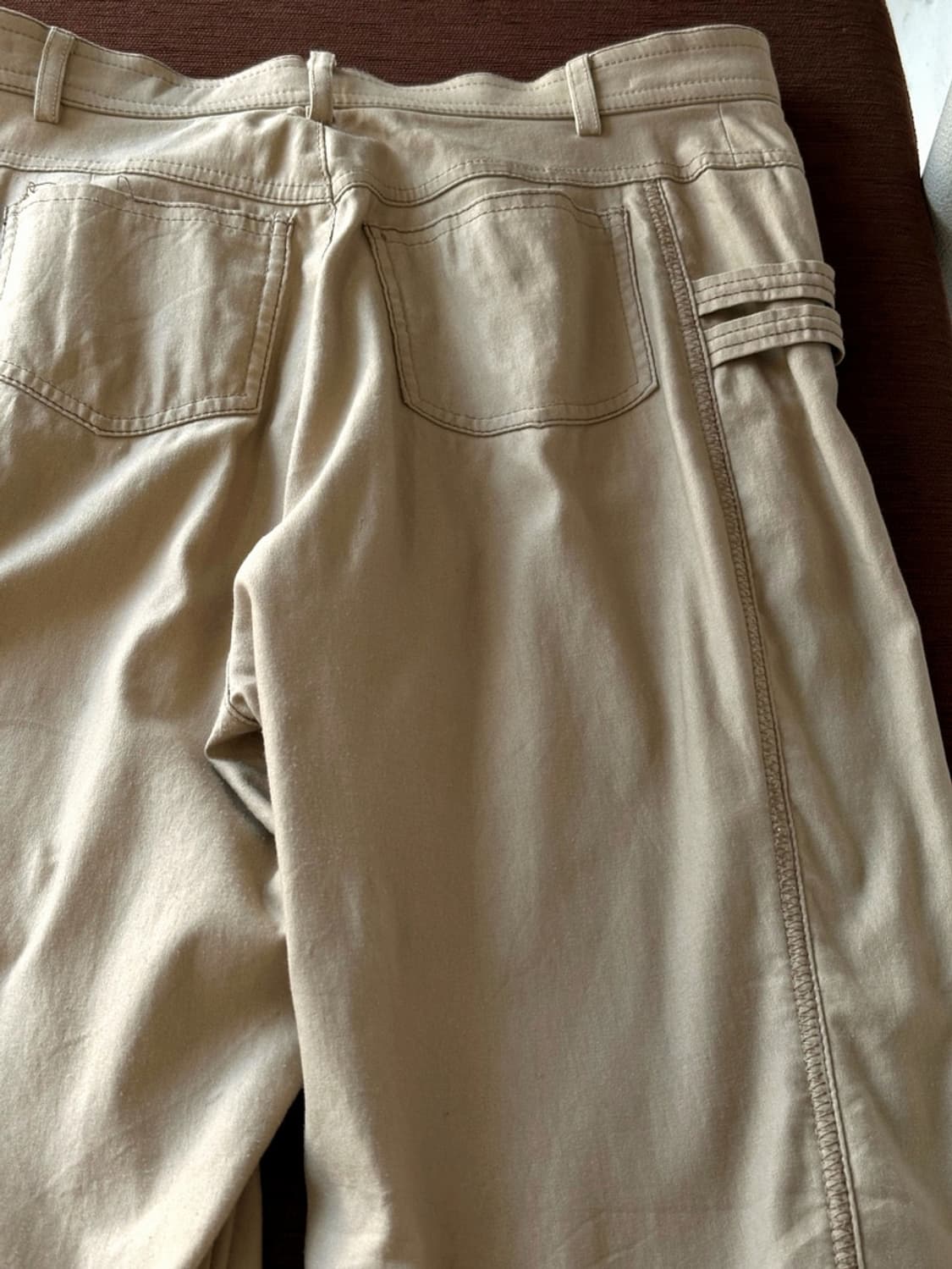 PU blended stretched panel pants 상품이미지7