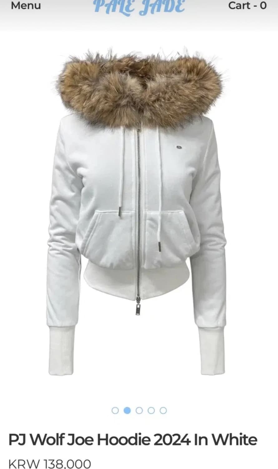 [1] 페일제이드 울프죠 후드집업 화이트 상품이미지1