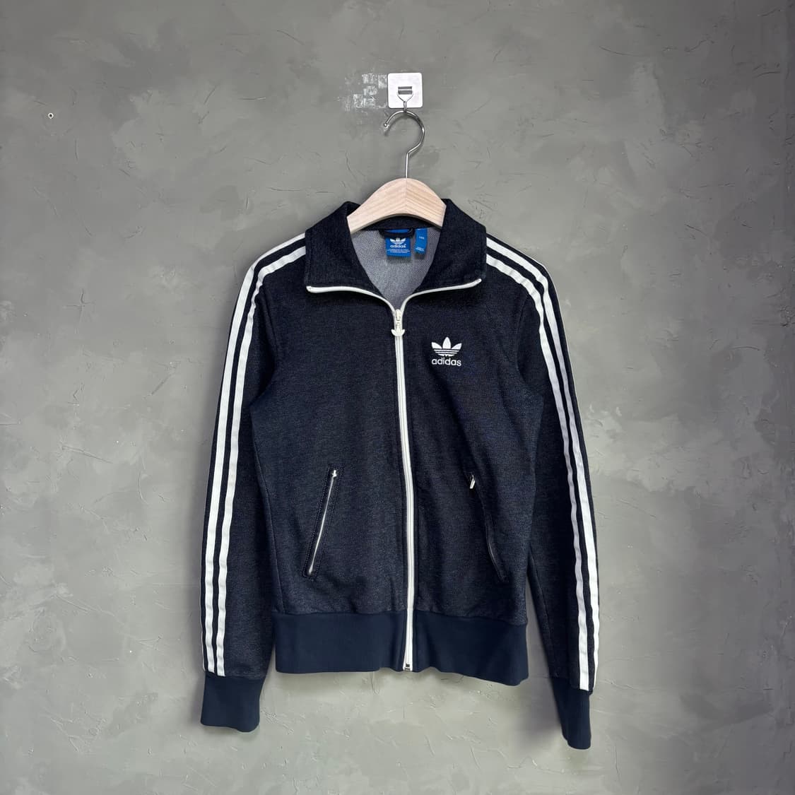 아디다스 파이어버드 백로고 데님 져지 트랙탑 네이비 상품이미지2