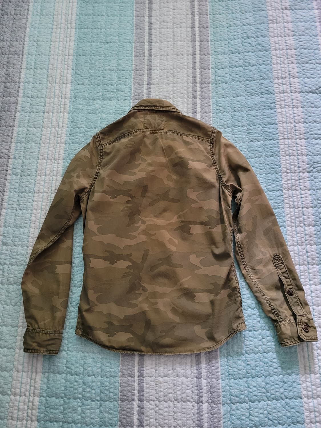 아베크롬비 Abercrombie 빈티지 카모플라쥬 밀리터리 셔츠 M 95 상품이미지9