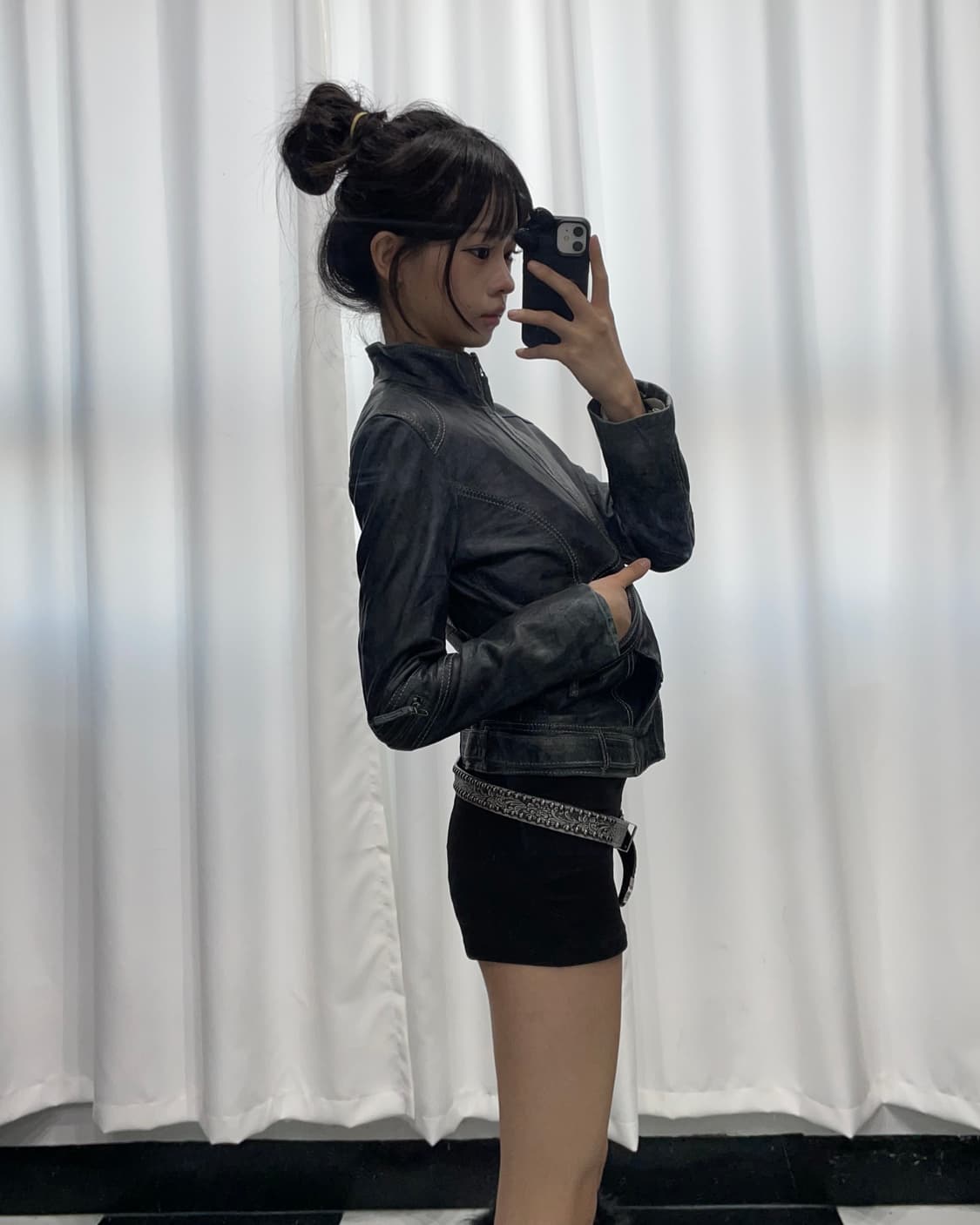 🎸블랙 레더 자켓🎸 상품이미지3