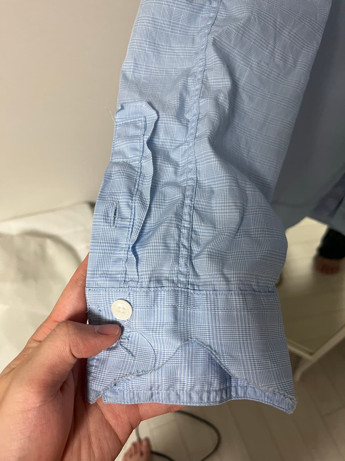 아더에러 블루 체크 셔츠 상품이미지6