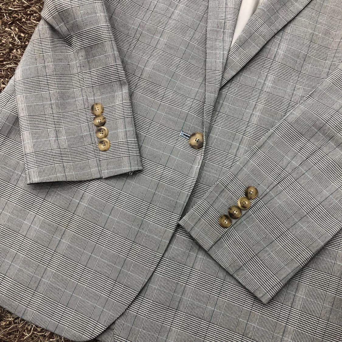 55 듀엘 체크 패턴 블레이저 자켓 상품이미지3