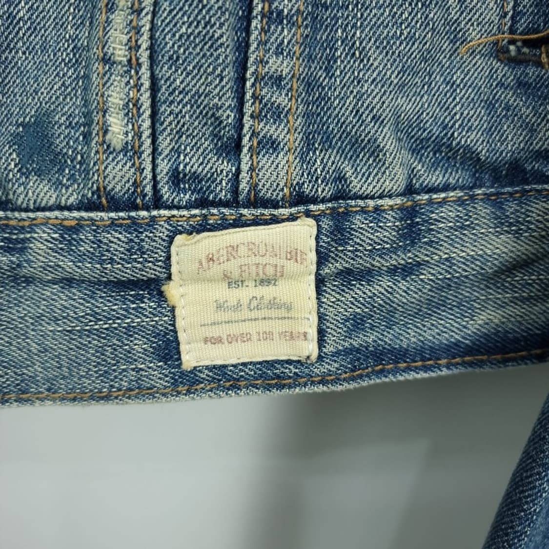 아베크롬비 빈티지 가공 데미지 슬림핏 데님 자켓 M18922 상품이미지6