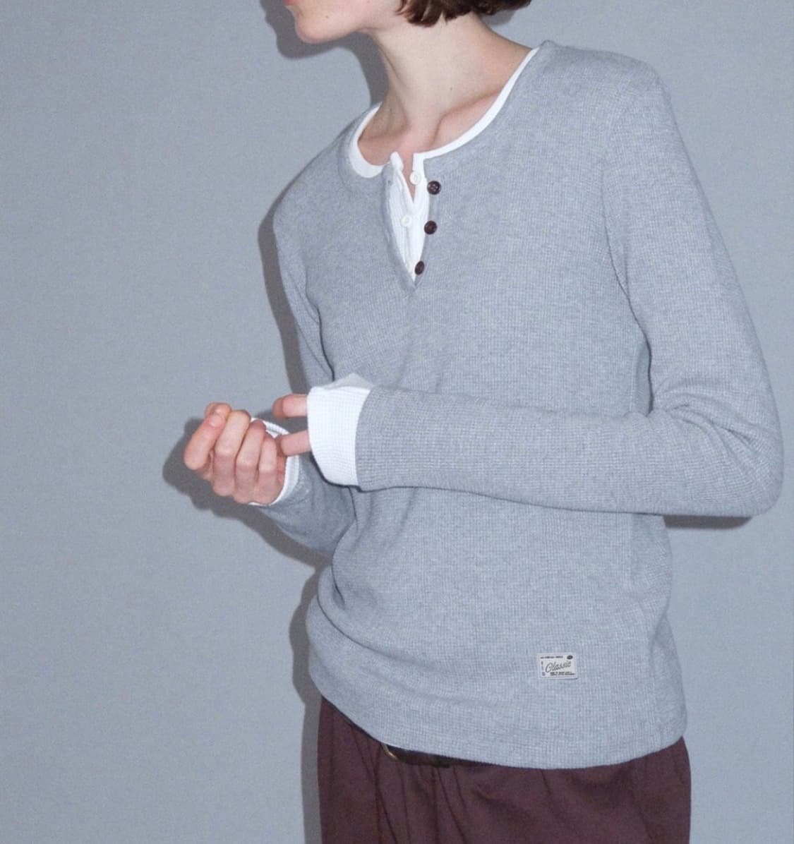 new) lll design studio waffle henry neck 상품이미지1
