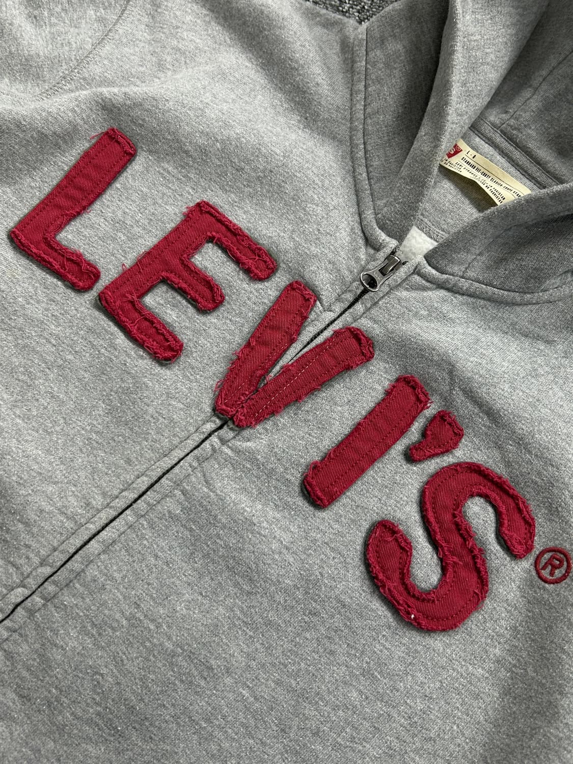 리바이스 빅로고 그레이 후드집업 L   상품이미지4