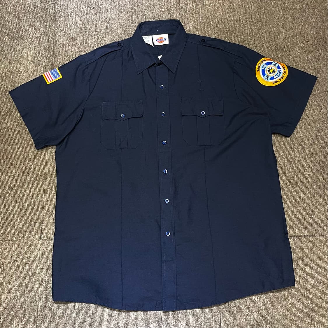 Dickies 디키즈 반팔 워크 셔츠 패치 네이비 상품이미지3