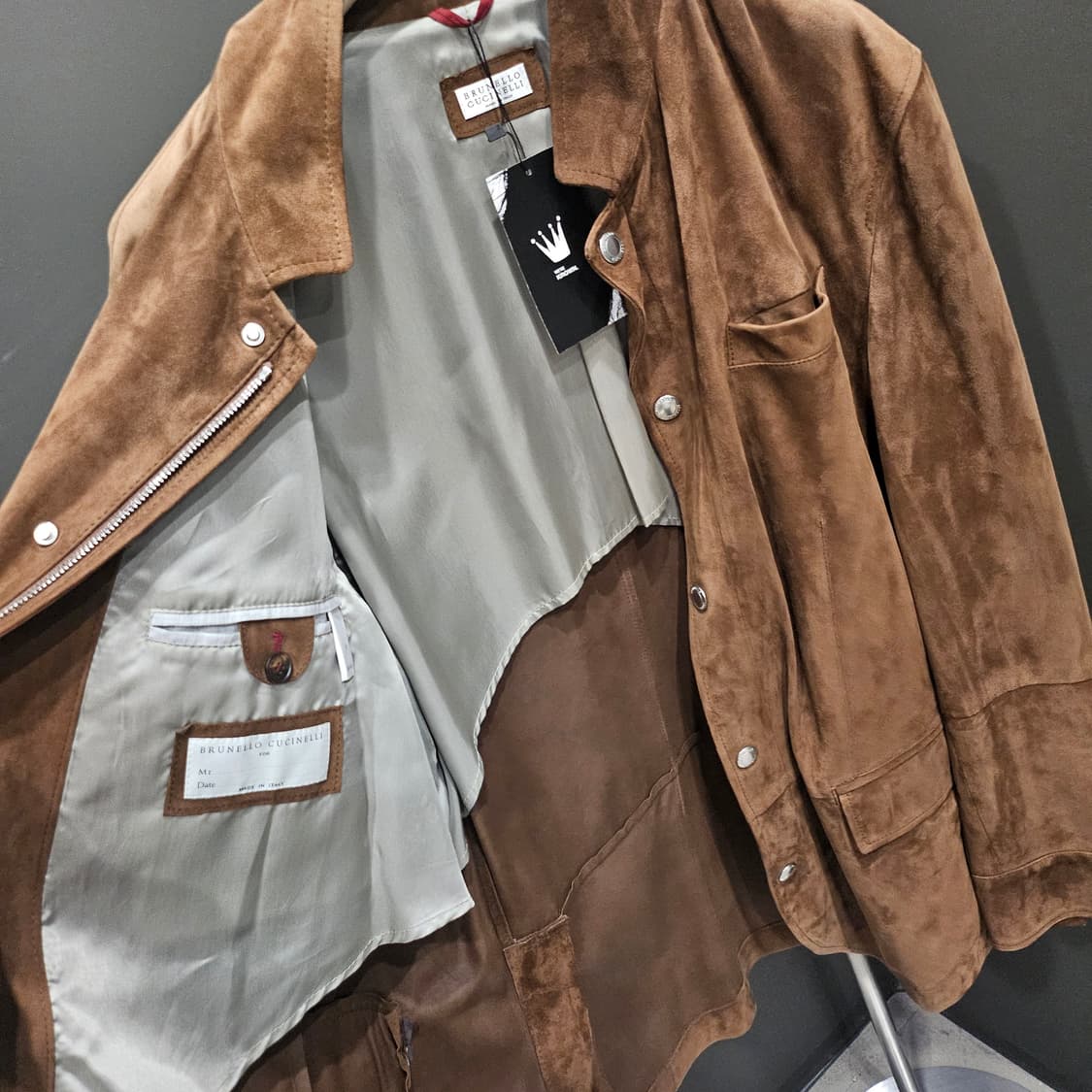 브루넬로 쿠치넬리 더블 클루저 스웨이드 필드 자켓 상품이미지5