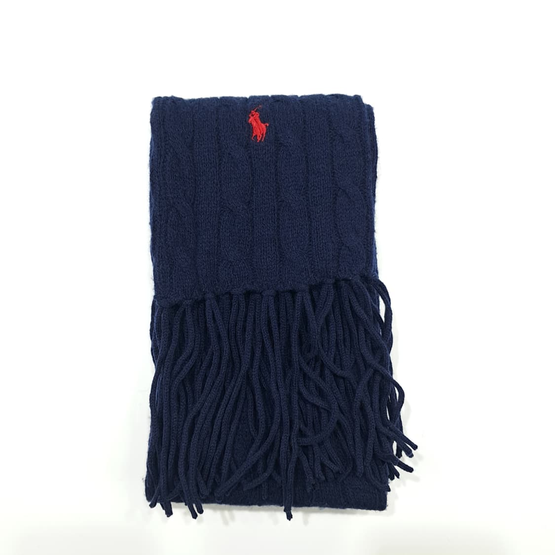 MX287 폴로 랄프로렌 다크그레이 울캐시미어 케이블 니트 목도리 머플러 상품이미지7