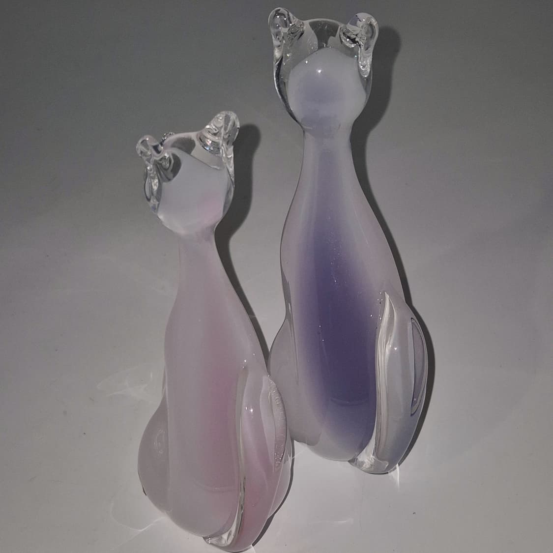 80s 핸드블로운 컬러 마블 고양이 세트 상품이미지9