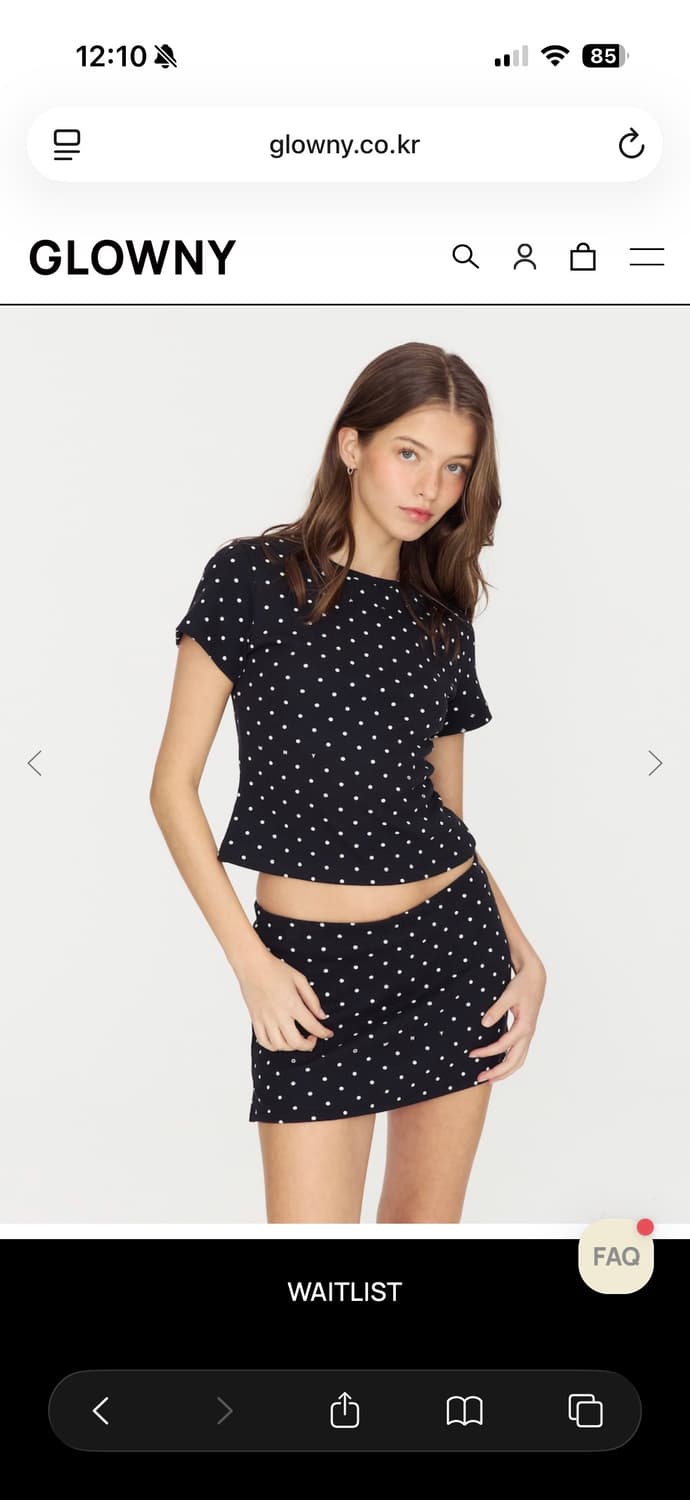 [GLOWNY] WILD MINI SKIRT (ONYX FLECK) 상품이미지6