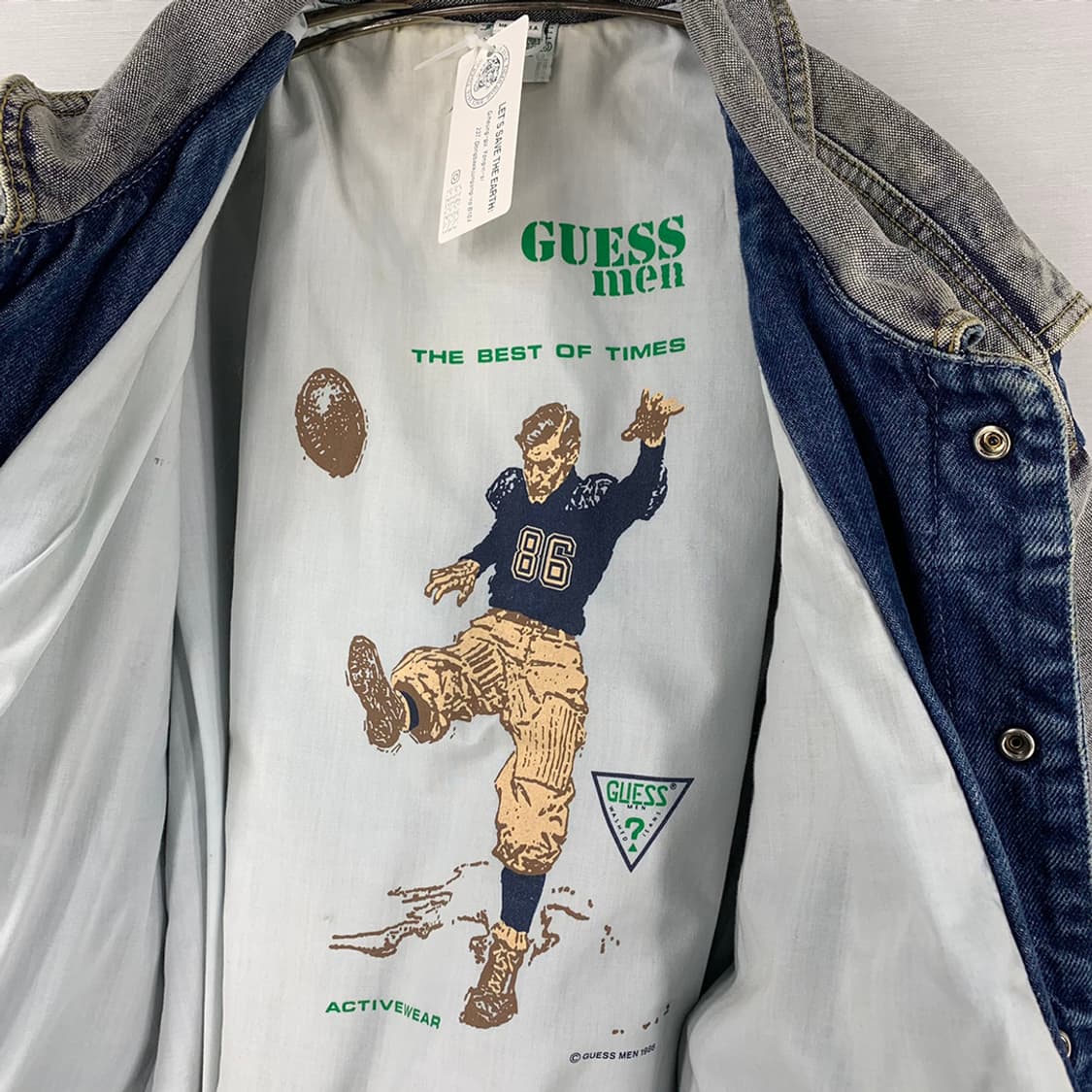게스 80’s 백 투더 퓨처 데님 봄버 자켓 상품이미지7