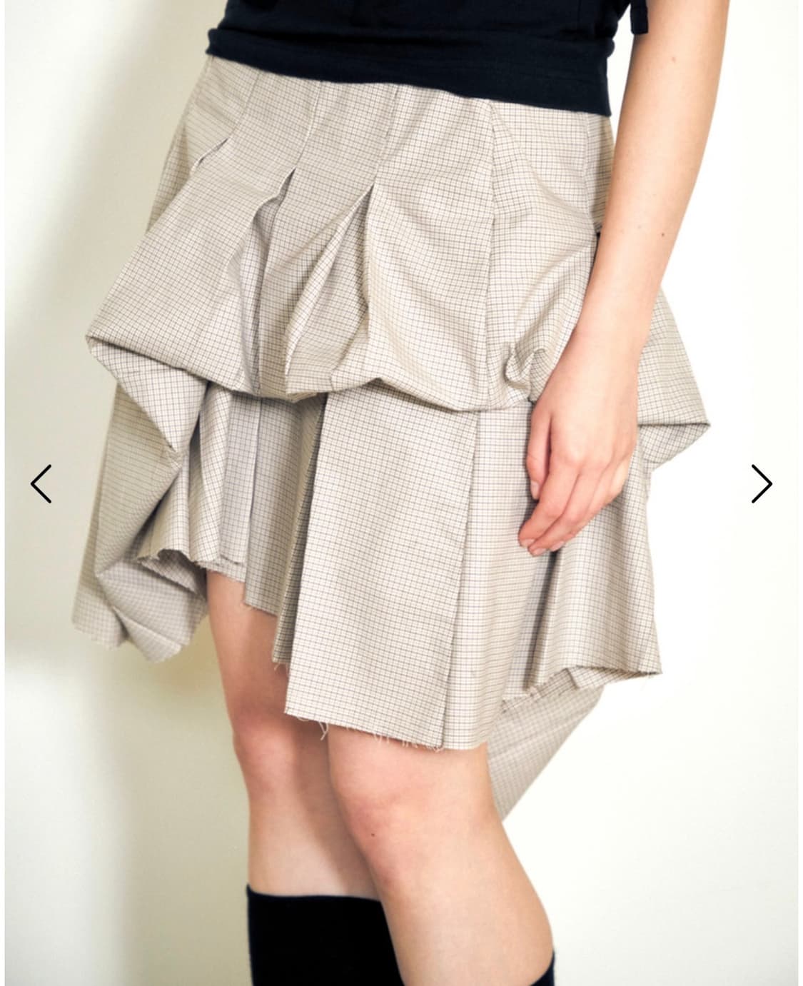 로레일즈 언발란스 플리츠 스커트 상품이미지1