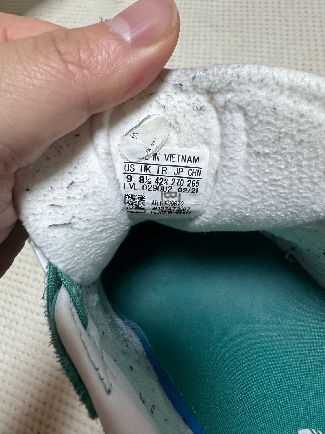 아디다스 가젤 스웨이드 그린 270 상품이미지4