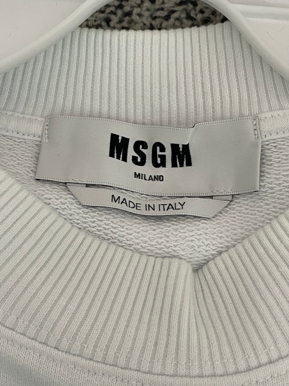 MSGM 크롭 맨투맨 화이트 상품이미지3