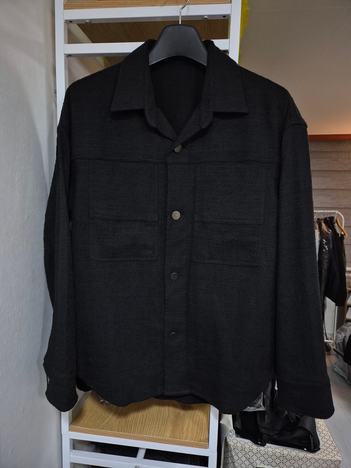 시스템옴므 트위드 셔츠자켓 100 블랙 상품이미지1