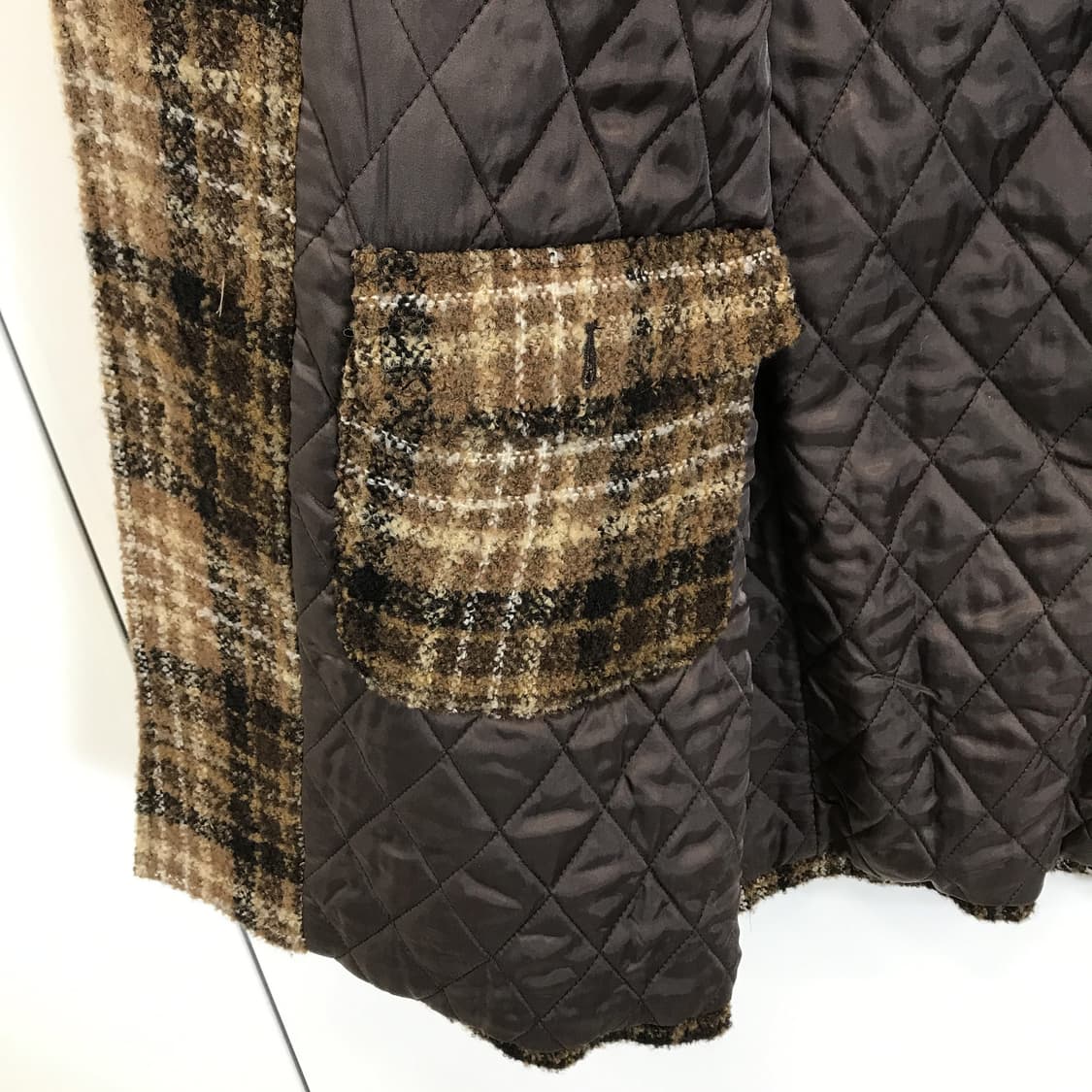 자라 패딩안감 체크 모직코트 [남성XL사이즈] 상품이미지5