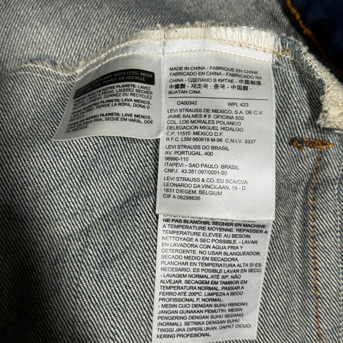 리바이스 오리지널 인디고 블루 워싱 데님 트러커 상품이미지9