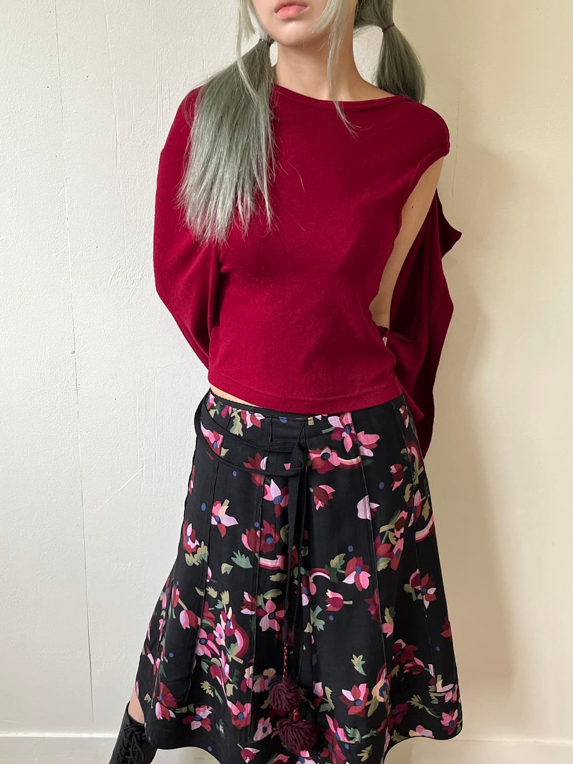 Comme des garcons 버건디 스트랩 스웨터 상품이미지6