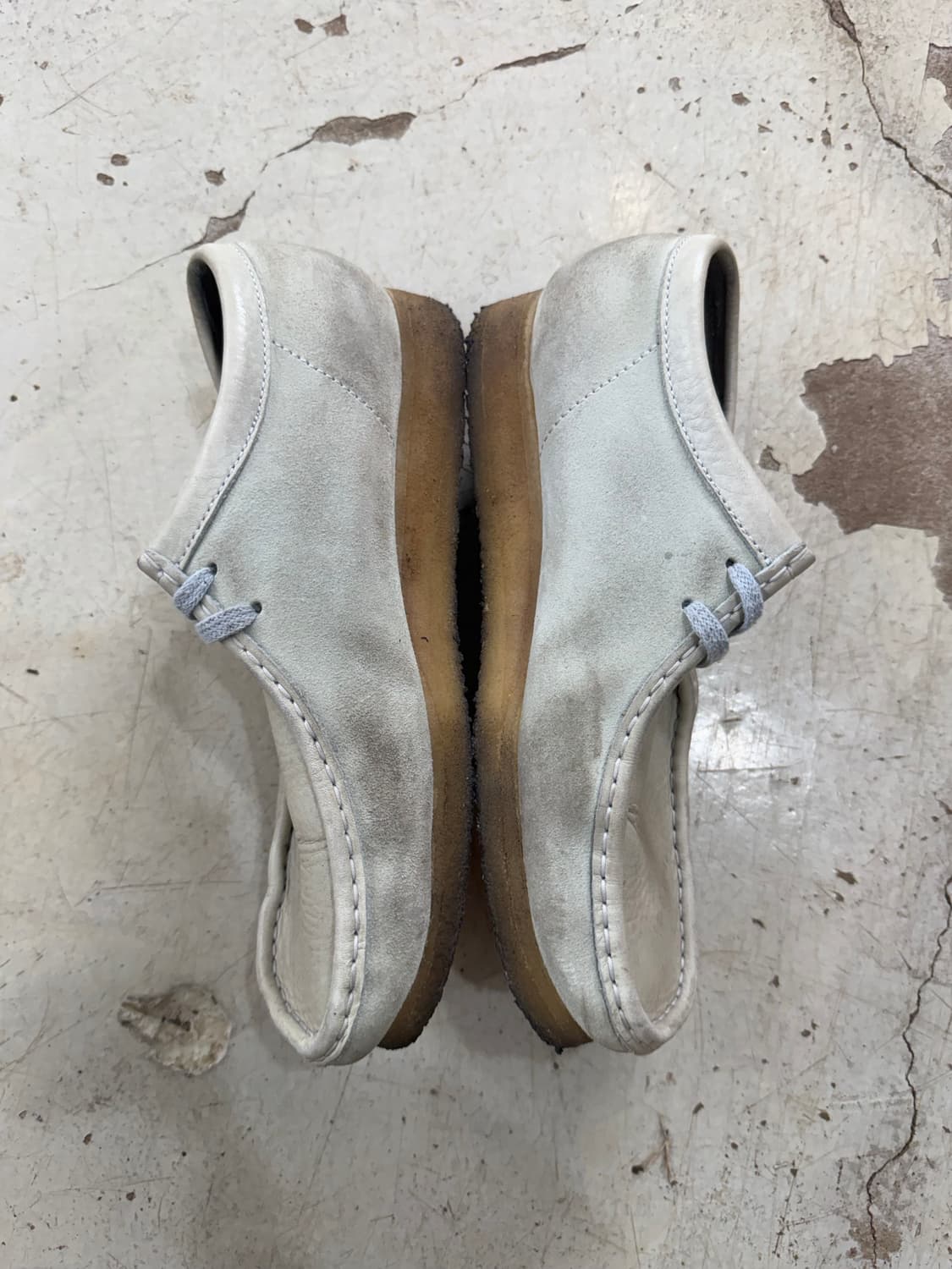 클락스 왈라비 라이트블루 스웨이드&레더 상품이미지2