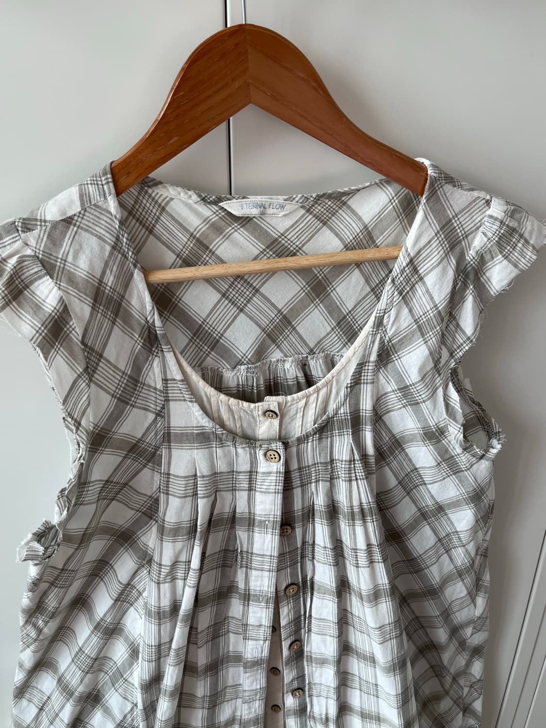 Eternal Flow 체크 레이어드 바선생 원피스 상품이미지8