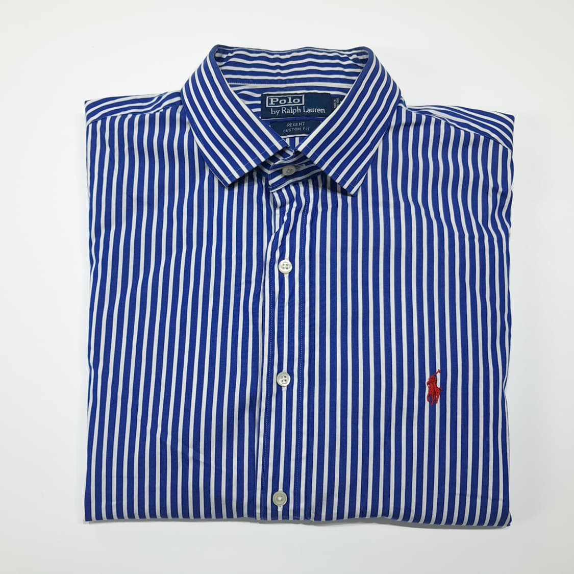 CL441 2XL 폴로 90s 홍콩판 뱅갈스트라이프 블루 셔츠 남방 상품이미지7