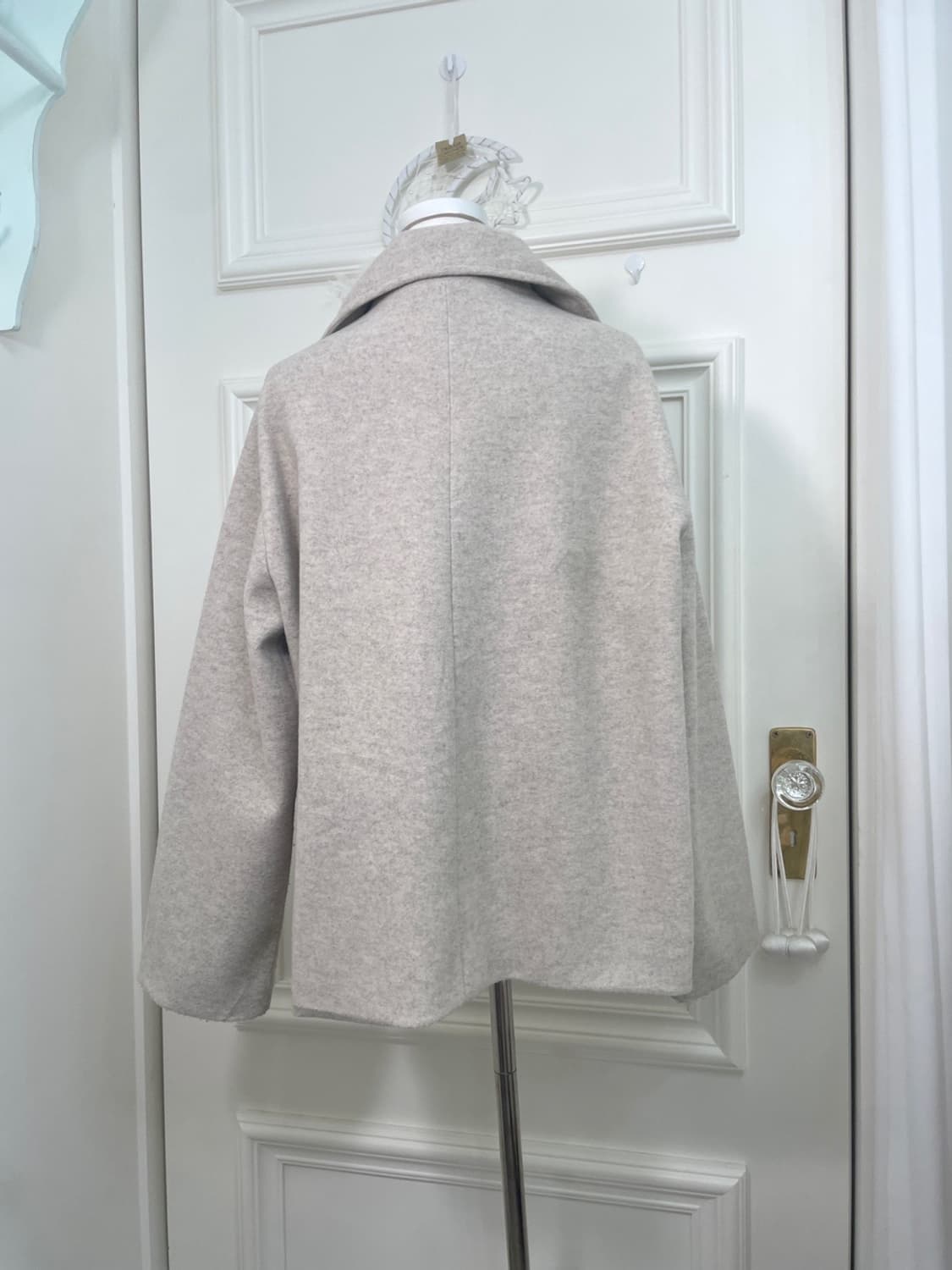 oatmeal melange loose short coat(size-M) 상품이미지3