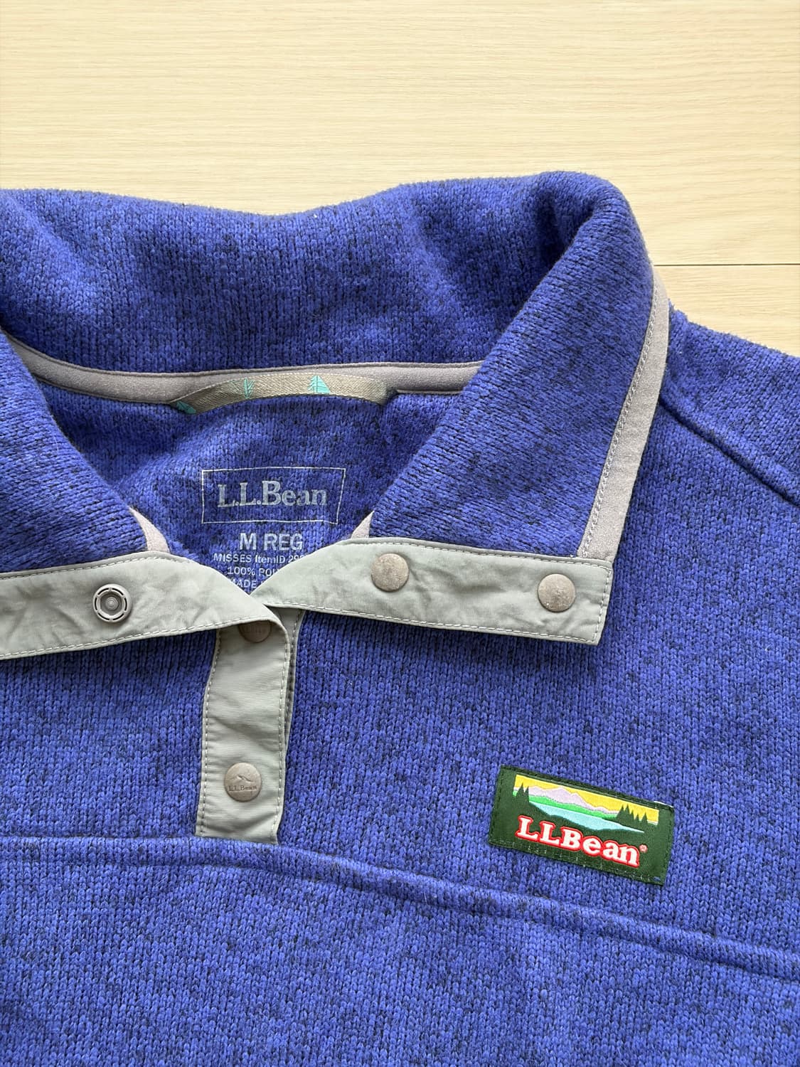 LLBean 엘엘빈 신칠라 감성 아노락 니트 플리스 M (100) 상품이미지1