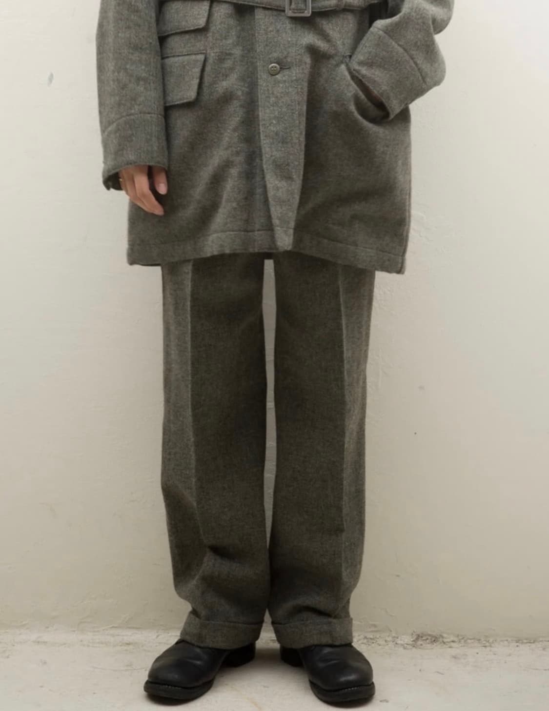 [32] 타이가 타카하시 Lot.201 워크 트라우저 멜란지 브라운 상품이미지6