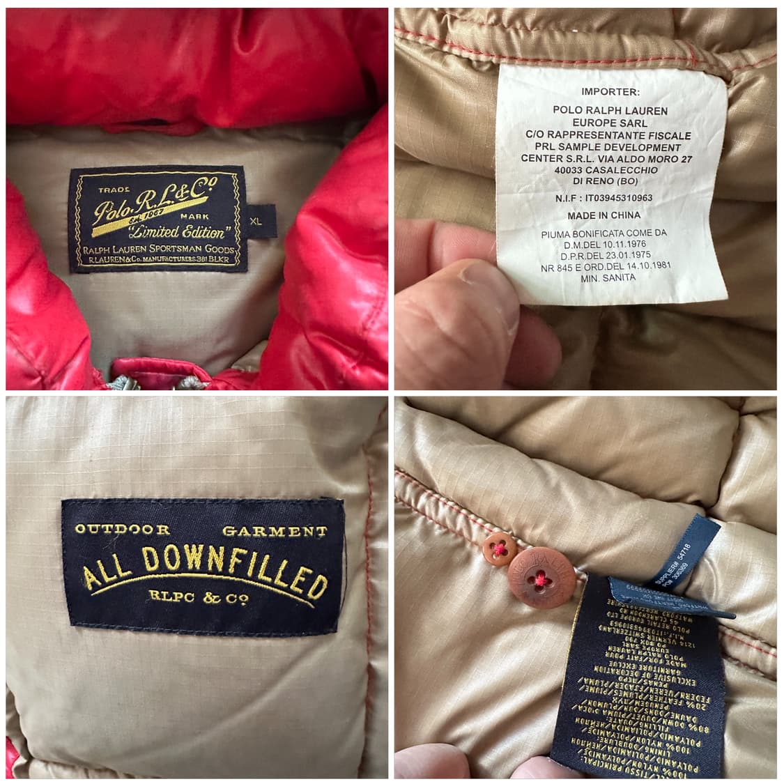90s 폴로 랄프로렌 레드 유콘 다운 패딩[XL] RLPC & CO 상품이미지5