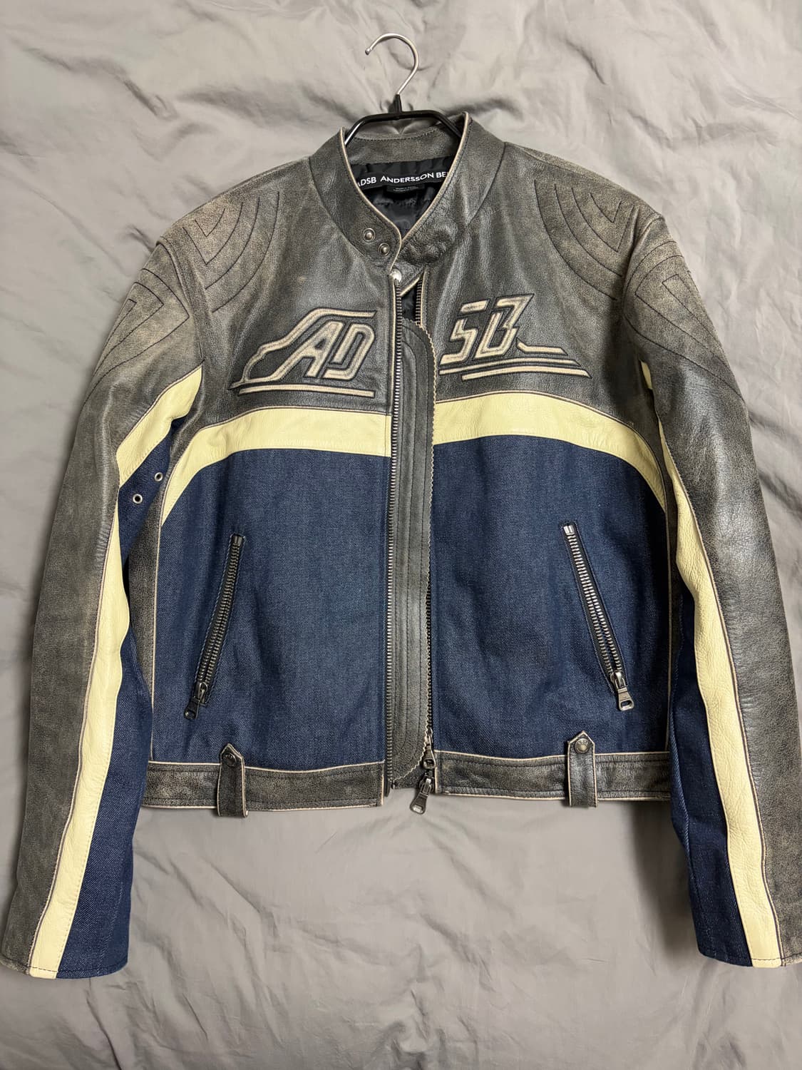 [M] 앤더슨벨 레이싱 레더 가죽 자켓 상품이미지1