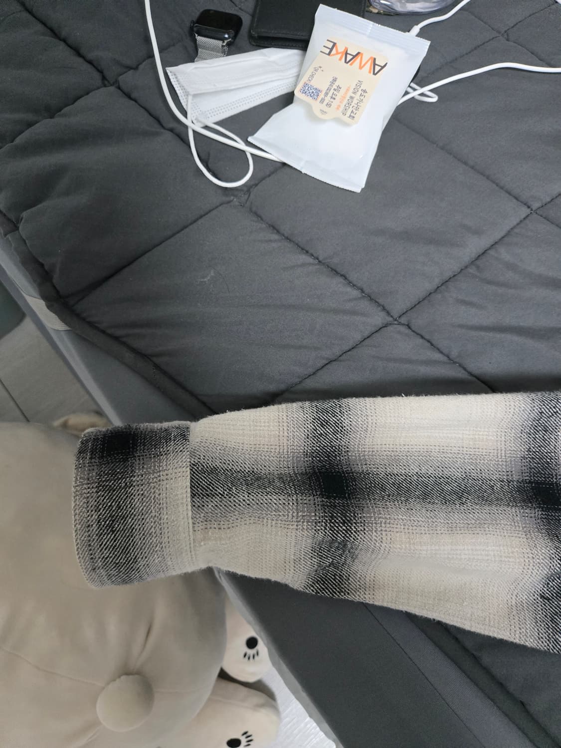 스투시 블랙 화이트 체크셔츠 상품이미지4