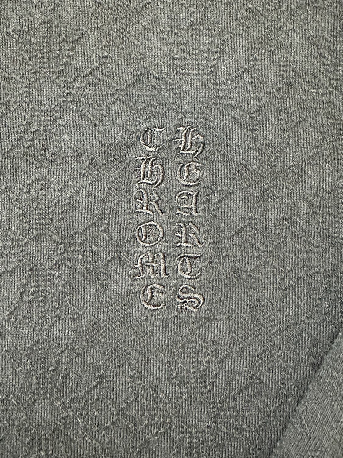 [L] 정품 크롬하츠 자수 모노그램 맨투맨 블랙 상품이미지4