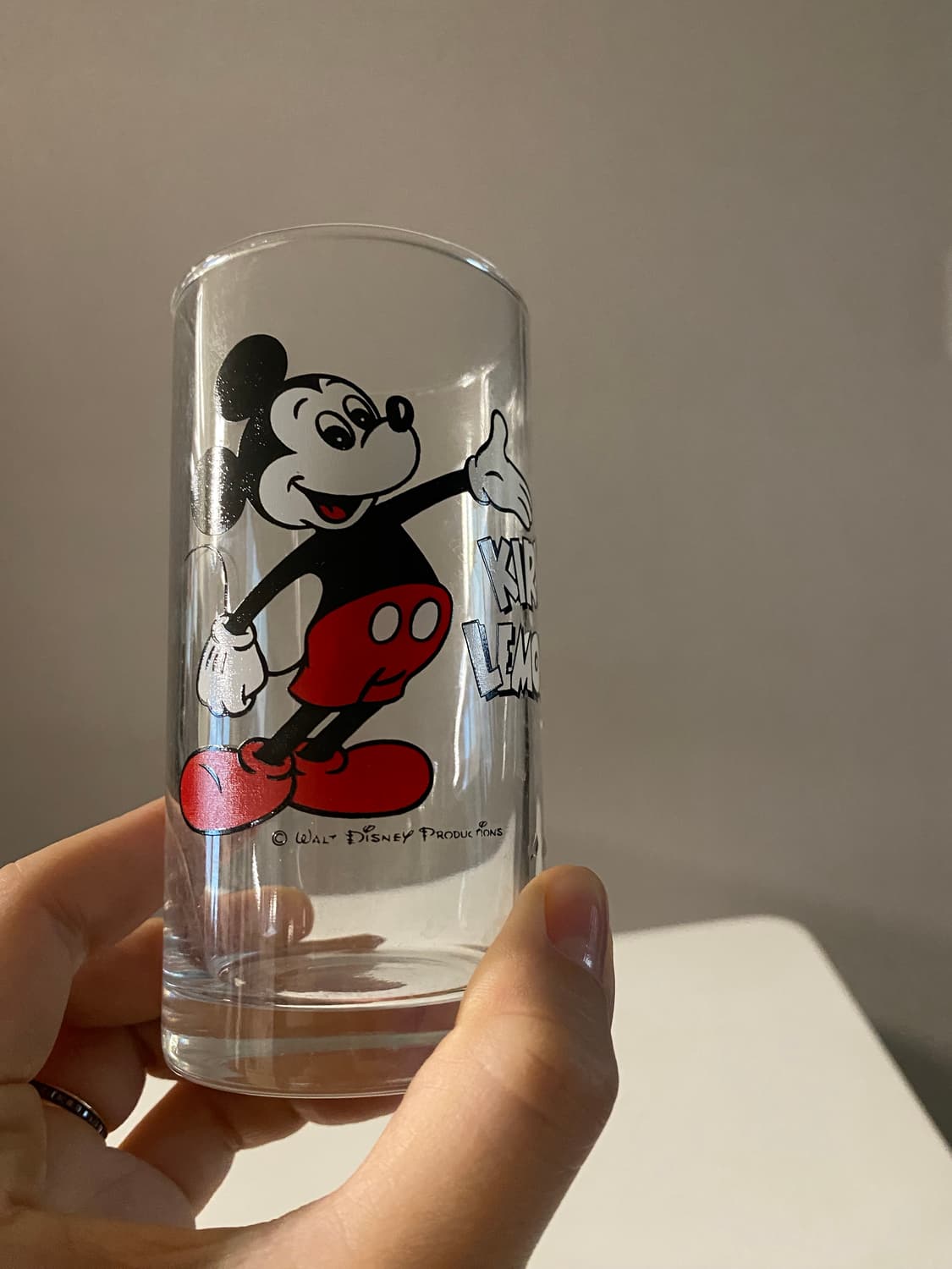 빈티지 기린 레몬 미키마우스 유리컵 상품이미지4