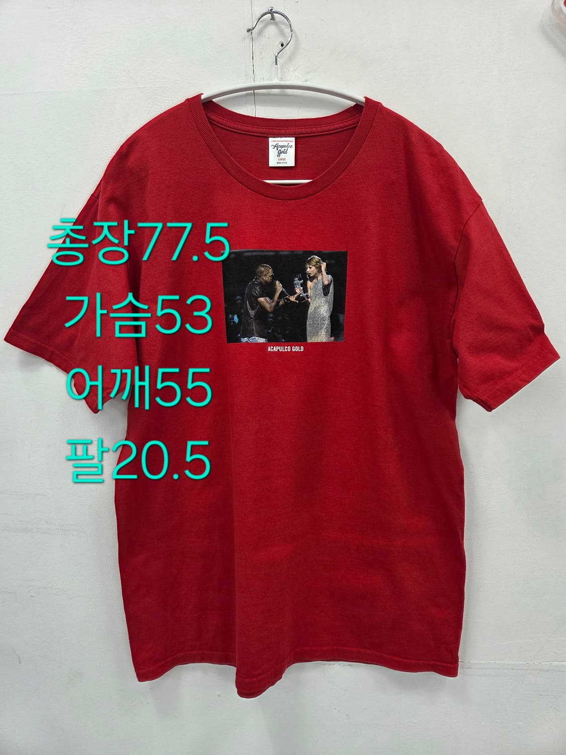 L 아카폴코 골드 Acapulco Gold 레드 프린팅 반팔 티셔츠 상품이미지1