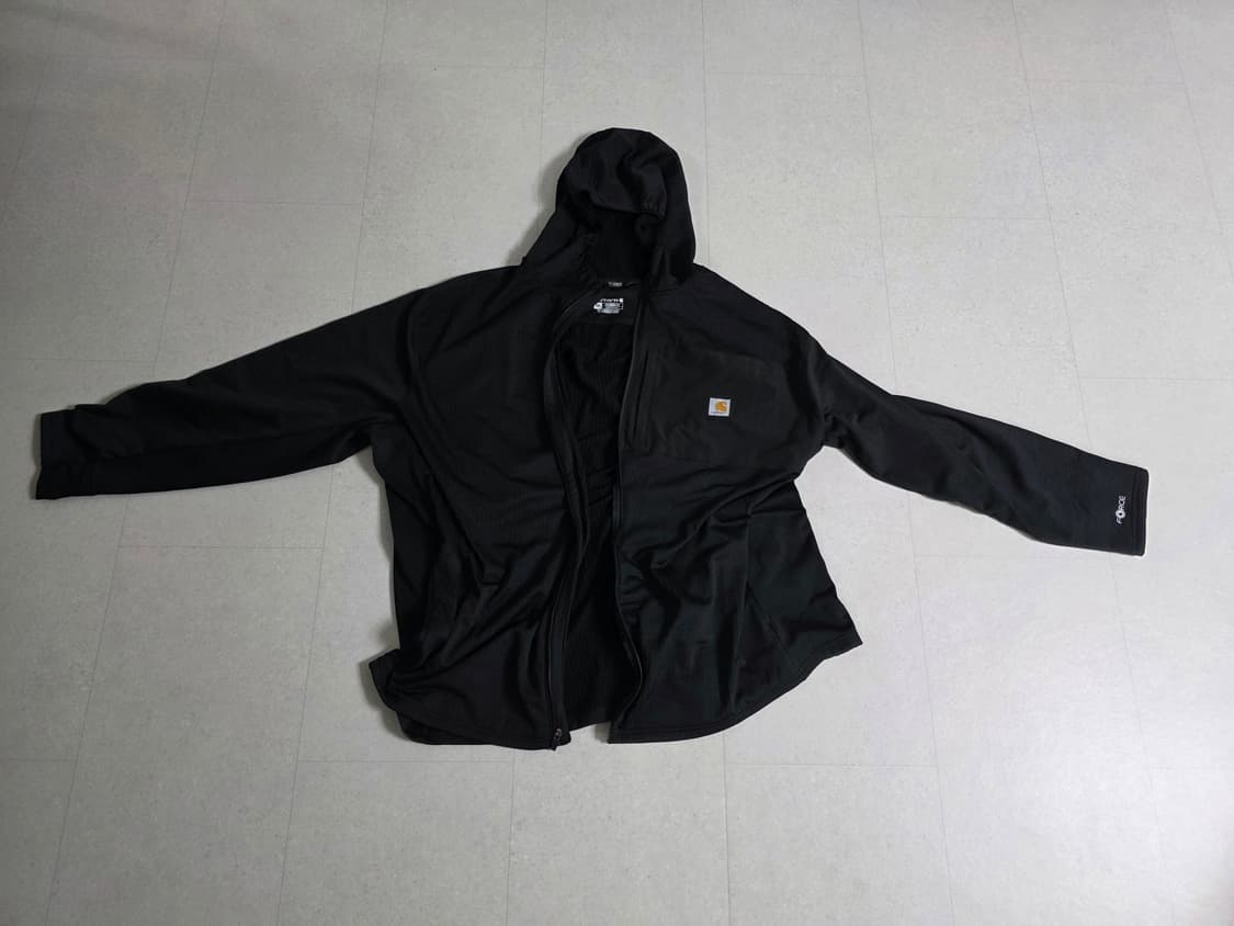 칼하트 포스 경량 후드 집업 블랙 4XL 상품이미지3