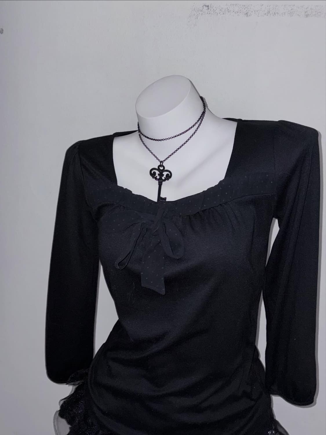 공겜여주 코디세트 (프릴, 도트, 리본, 퍼 아우터) 🖤🎵🎵🎵 상품이미지9