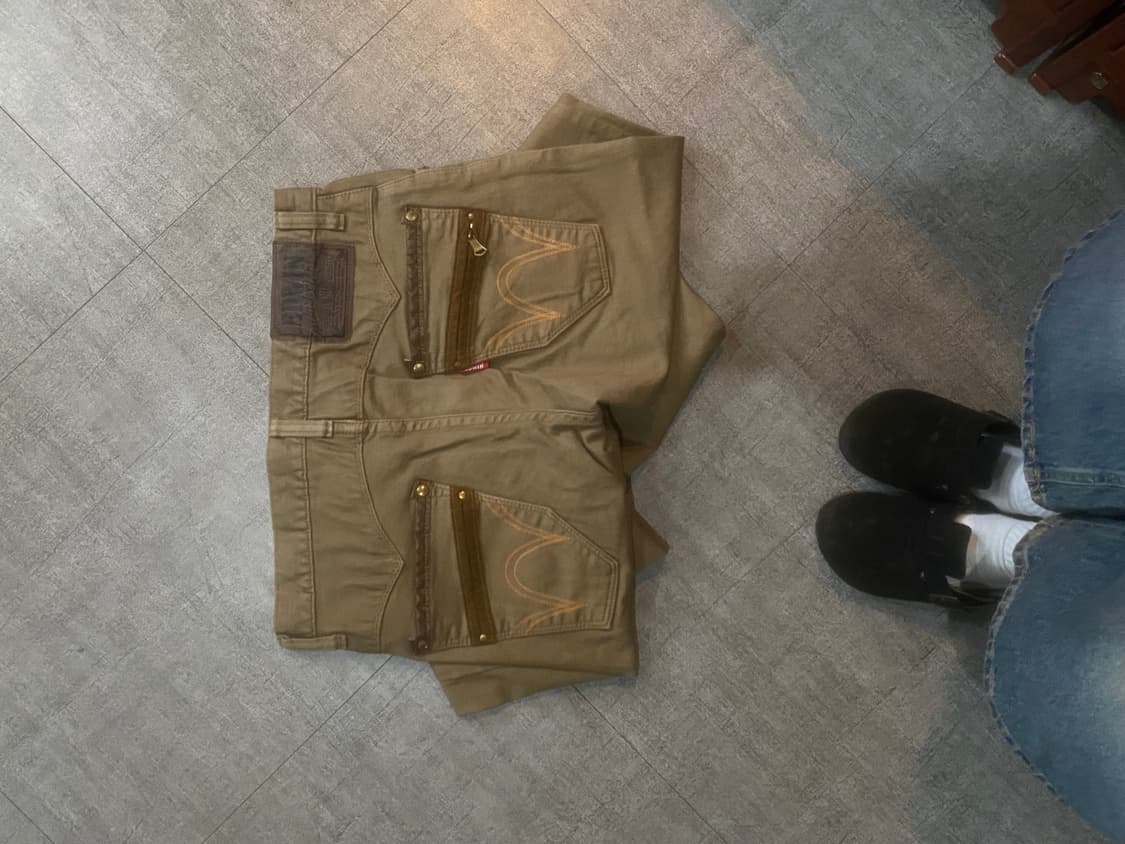 Edwin 에드윈 올드스쿨아메카지펑크y2k 웨스턴팬츠 브라운 상품이미지3