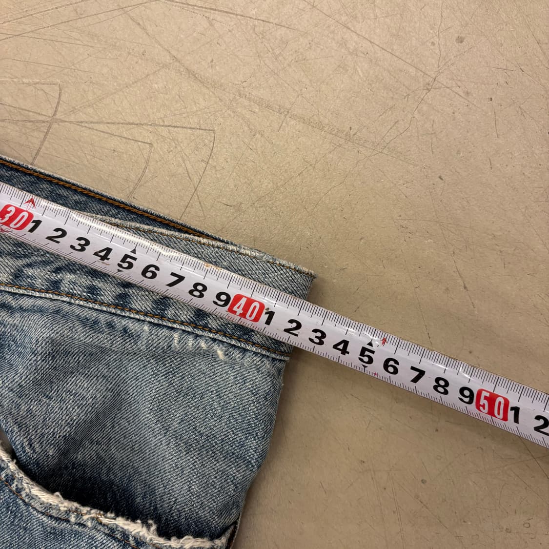 리바이스 508 워싱 데미지 데님 팬츠 상품이미지5