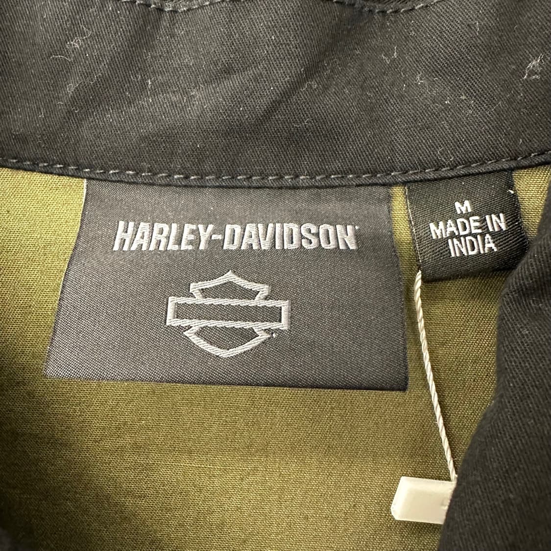 할리데이비슨 사이드 로고 투톤 코튼 셔츠 상품이미지5