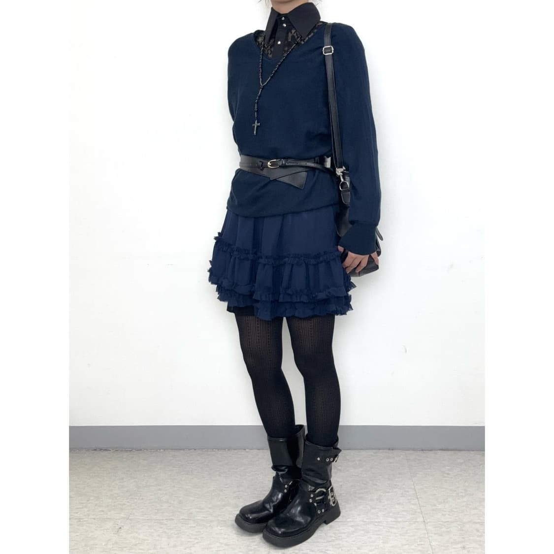 빈티지 네이비 니트 상품이미지2