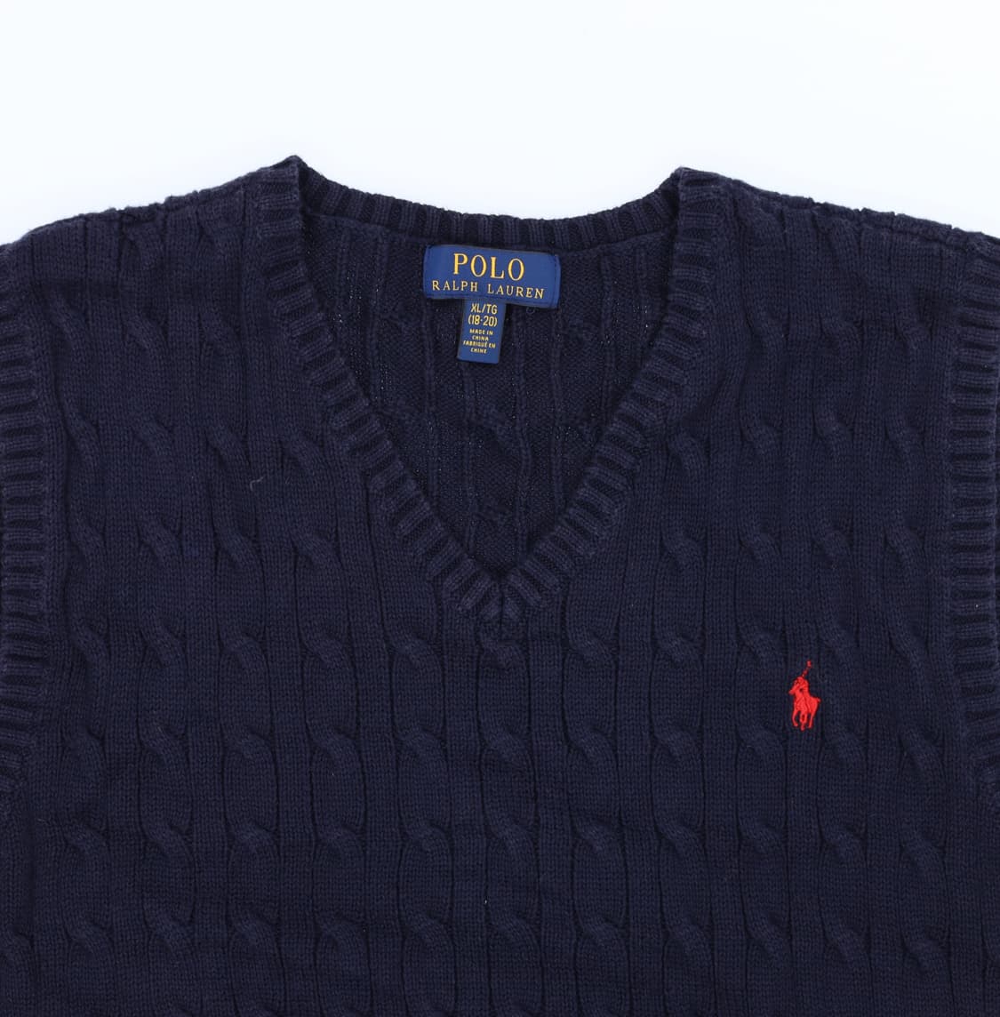 [XL(18-20)] 폴로 랄프로렌 보이즈 케이블 니트 조끼 N7042 상품이미지3