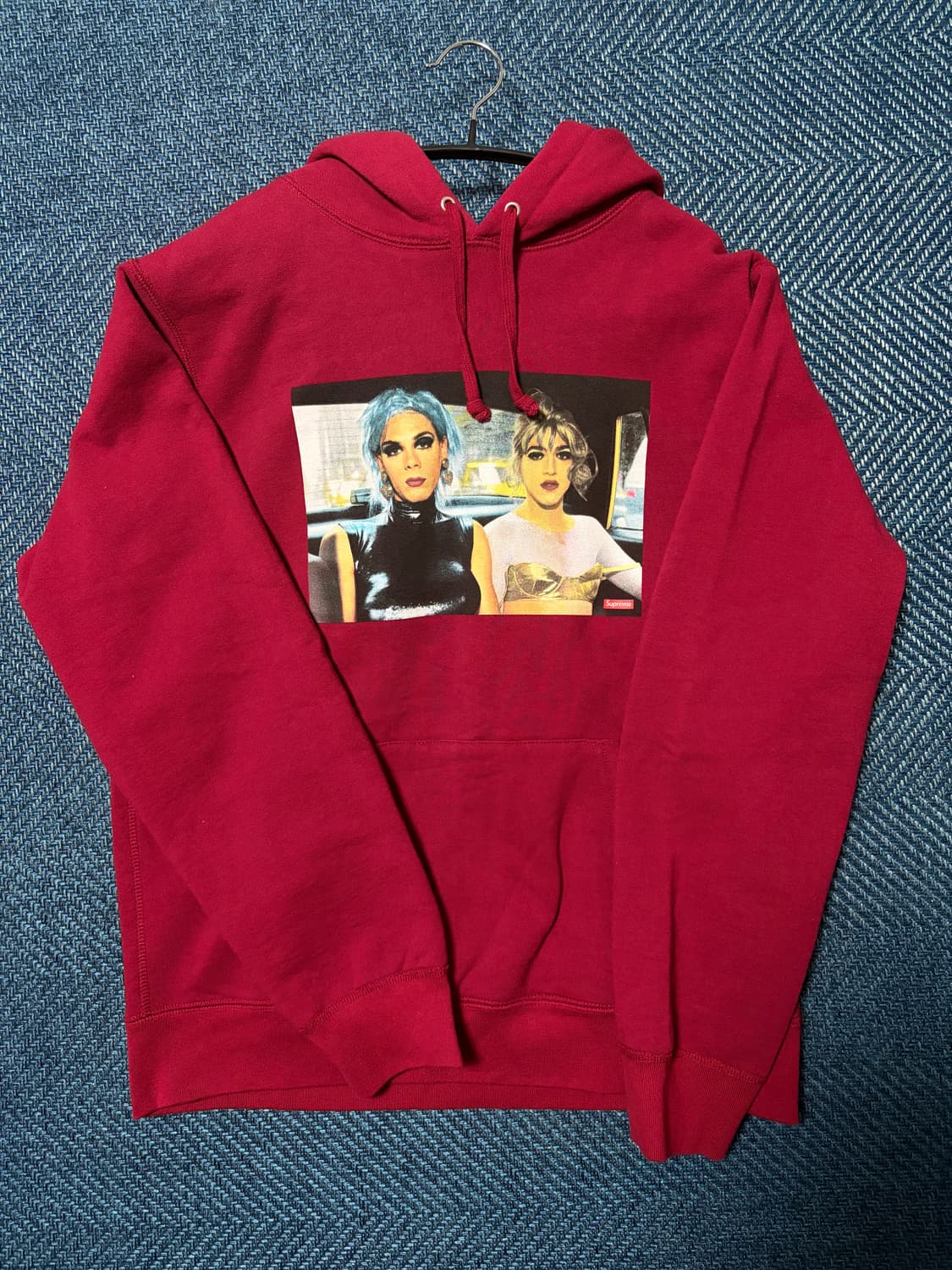 슈프림 x 낸골딘 버건디 후드 m 상품이미지1