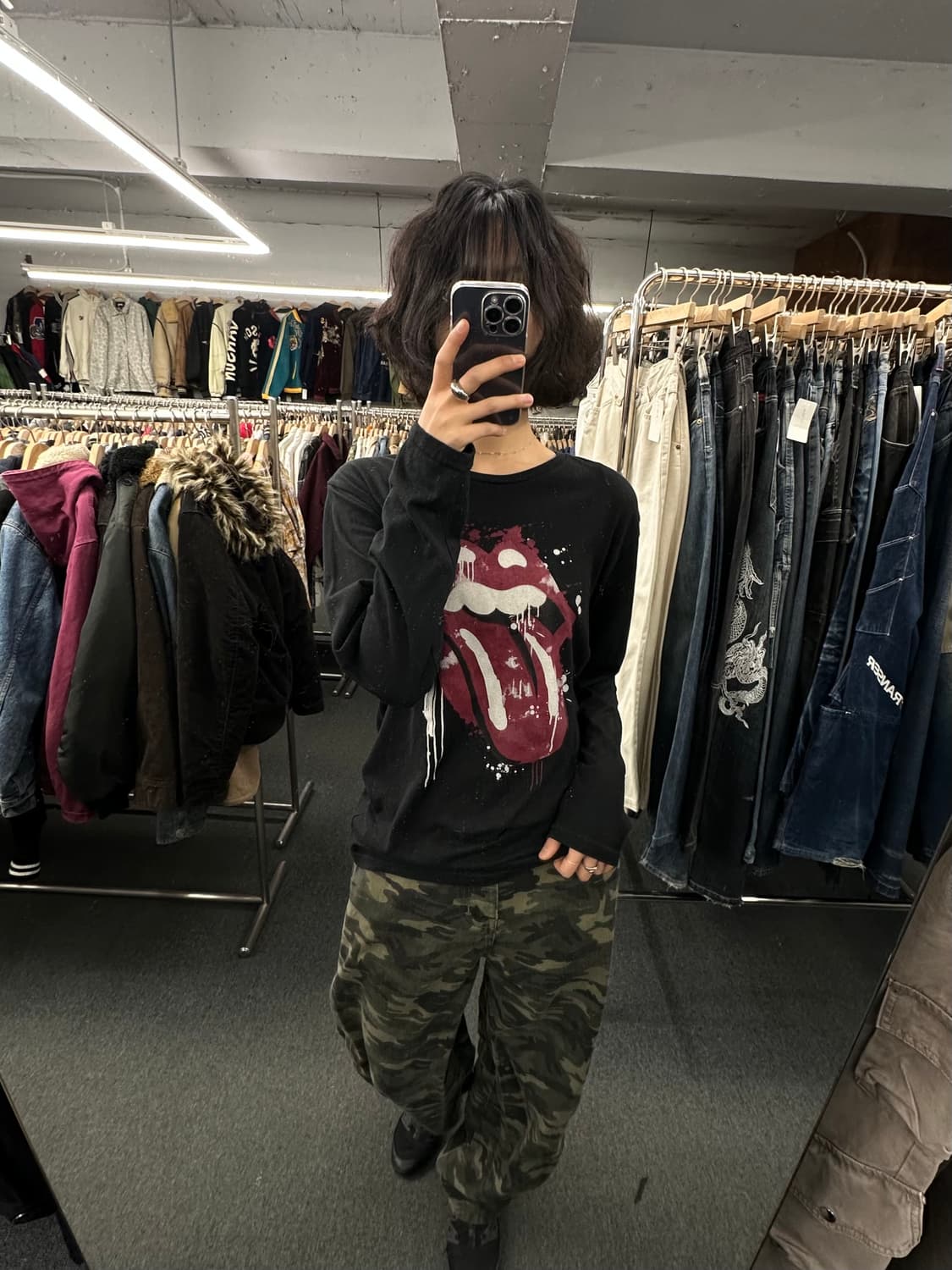 XL)롤링 스톤즈 빈티지 빅 프린팅 롱슬리브 상품이미지1