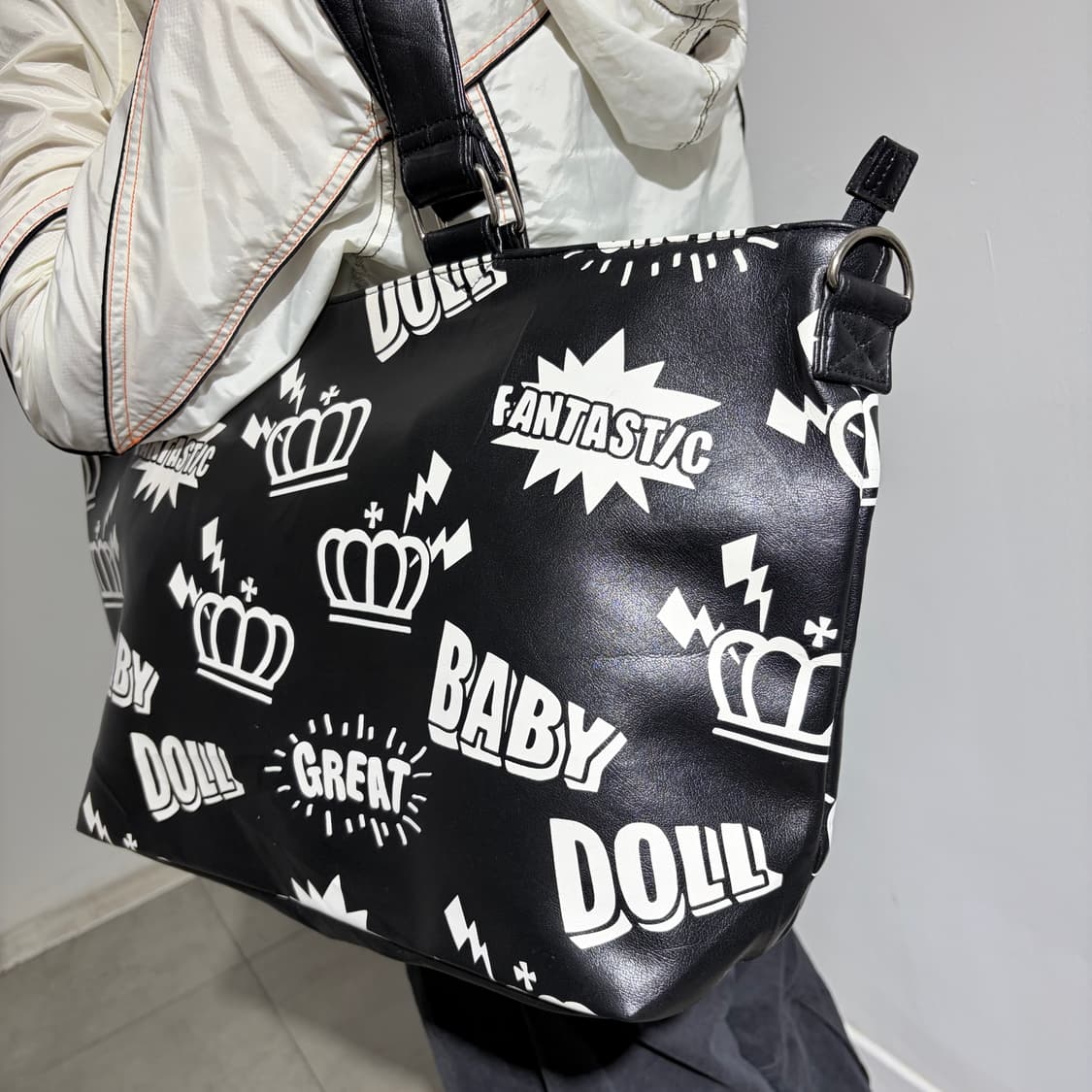 Baby Doll 레자가죽 프린팅 숄더백 가방 상품이미지5
