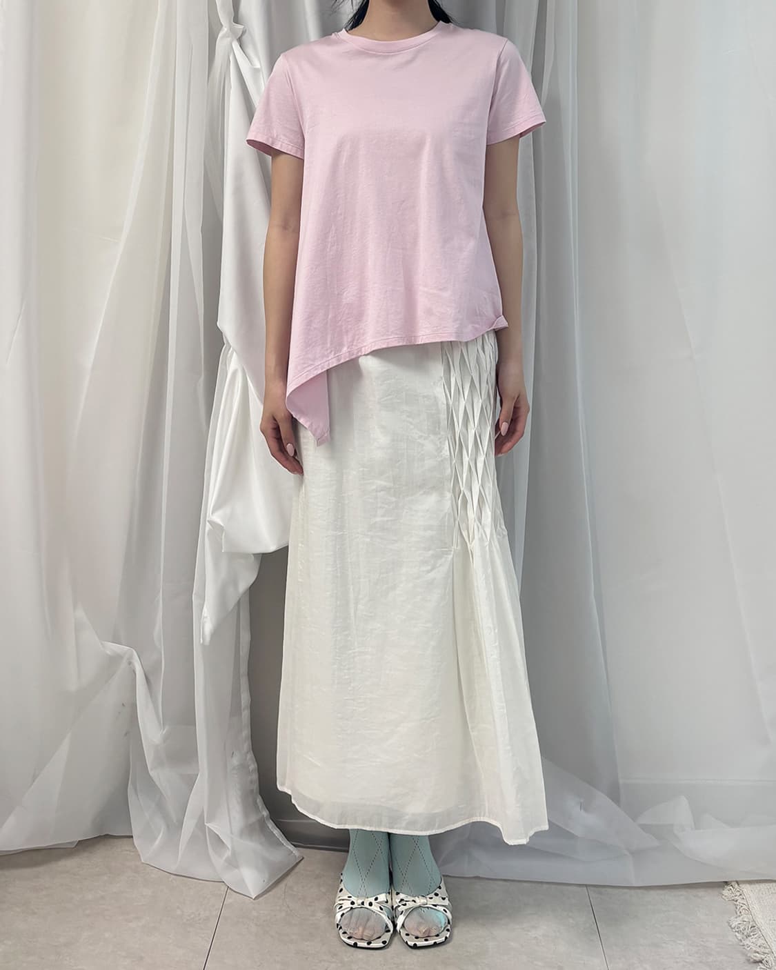 JW ANDERSON X UNIQLO핑크 언발 티셔츠 상품이미지7