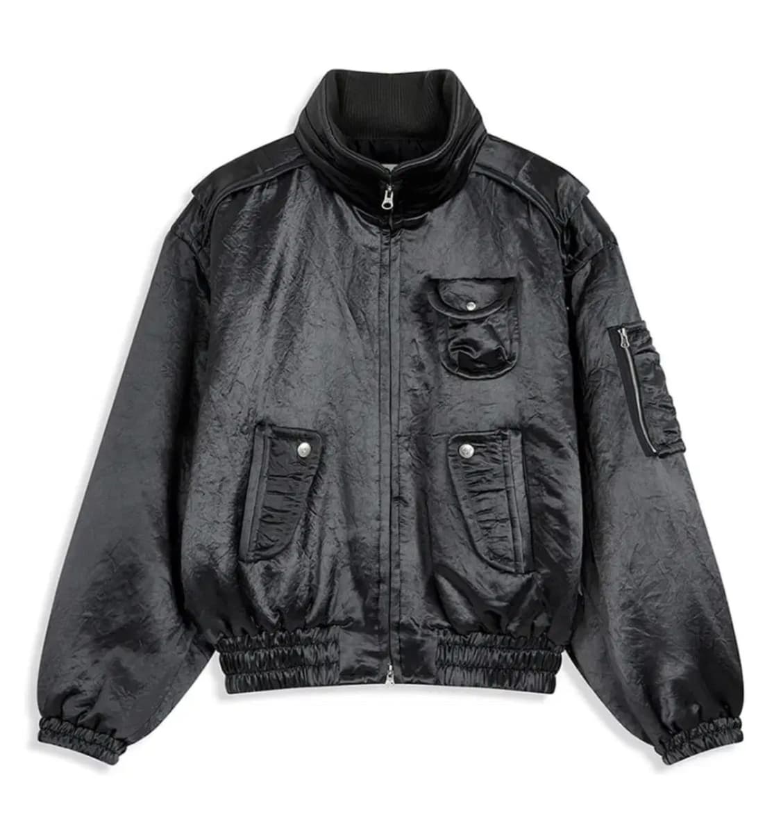 오픈와이와이 새틴 카고 봄버 상품이미지1