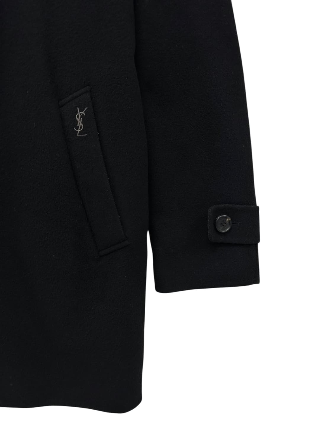 90s YSL 생로랑 울 코트 블랙 (L~XL) 상품이미지6