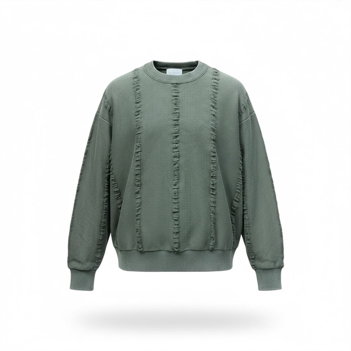 VIntage 데미지 워싱 올리브 카키 맨투맨 상품이미지1